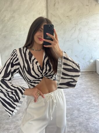 ΖΕΒΡΕ CROP ΤΟΠ – ΛΑΔΙ Tops 6