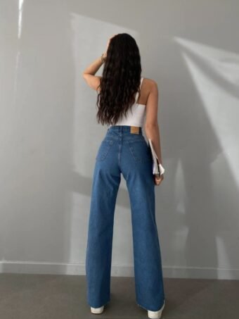 WIDE LEG JEANS – ΜΠΛΕ Παντελόνια 3