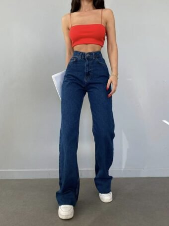 WIDE LEG JEANS – ΜΠΛΕ Παντελόνια