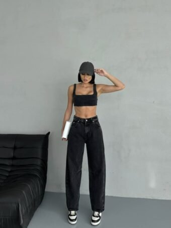 BALLOON FIT JEANS – ΓΚΡΙ Παντελόνια