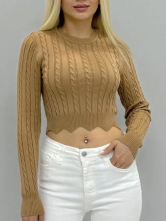 ΕΛΑΣΤΙΚΟ CROP ΤΟΠ – CAMEL Tops