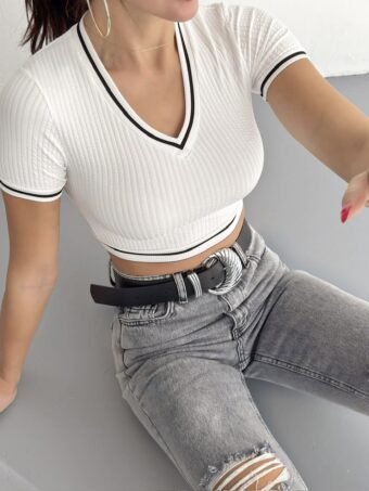 ΚΟΝΤΟΜΑΝΙΚΟ CROP ΤΟΠ – ΛΕΥΚΟ Tops 3